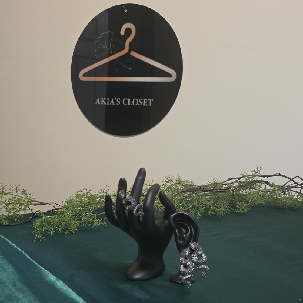 Black Jewelry Hand Display Stand